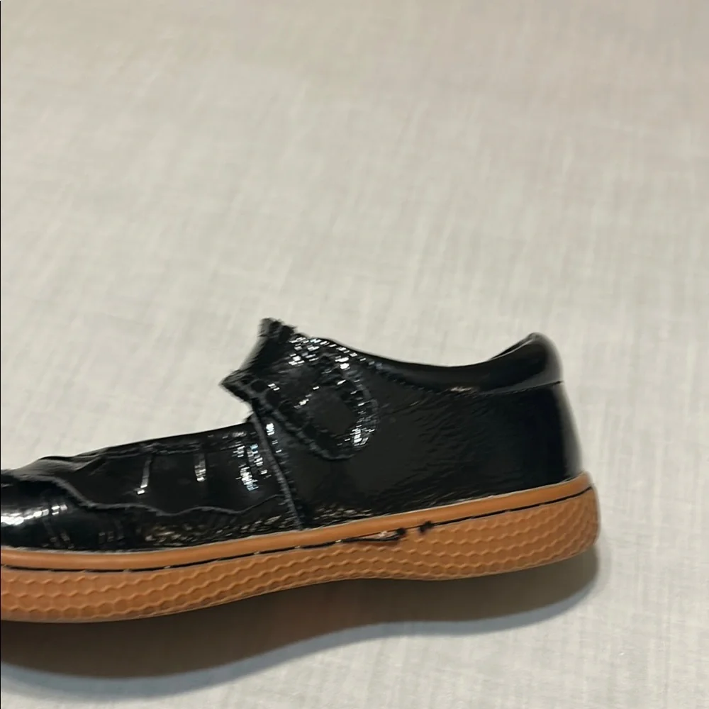 Livie & Luca Black Kids Shoes with Brown Sole